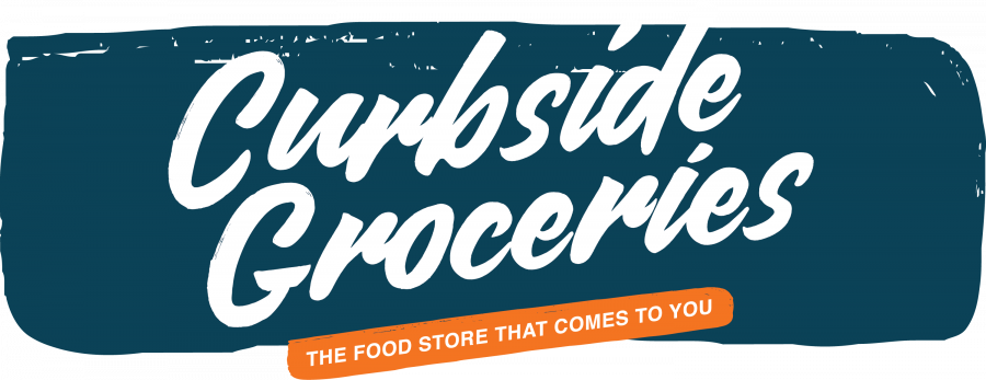 Logo and Tagline: Curbside Groceries - The Food Store That Comes to You